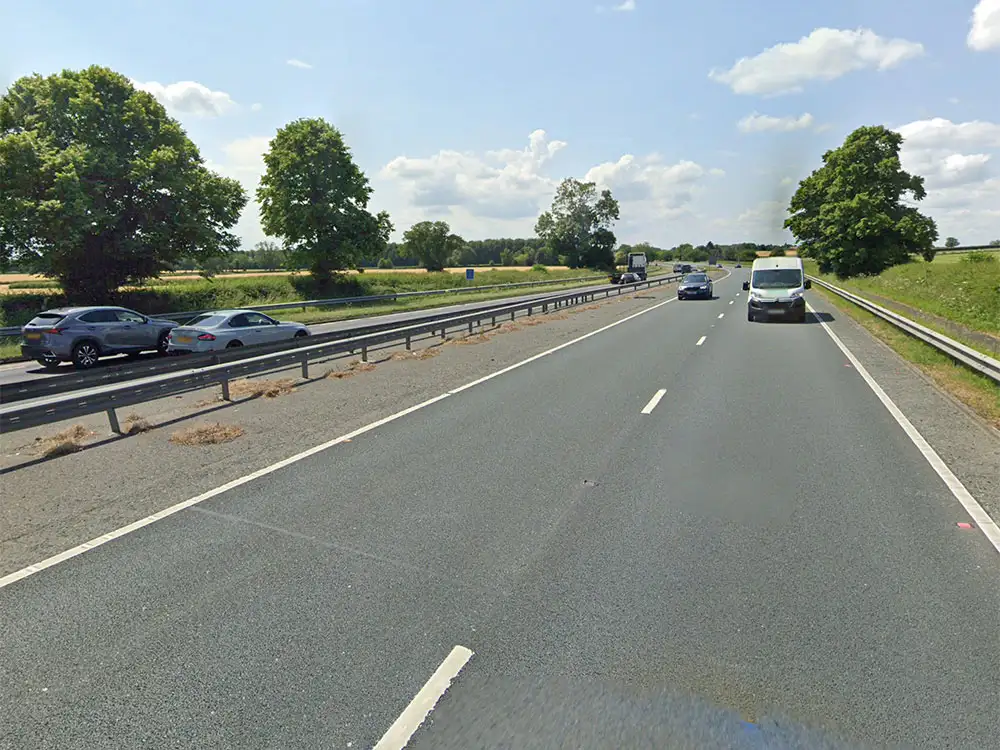 Lane closed on the A64 at York causing delays