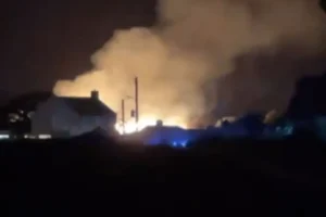 Updated: Fire crews from across North Yorkshire tackle huge barn blaze – All pigs saved