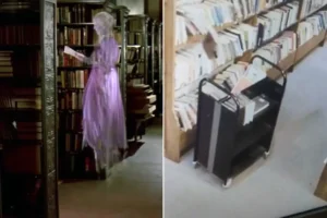Watch: Just like Ghostbusters! Spooky moment caught on film at York library