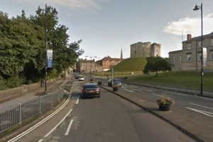 Fire crews rescue child stuck in railings in York