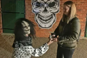 Pictures: Horror clown proposes to his Halloween-loving girlfriend in York