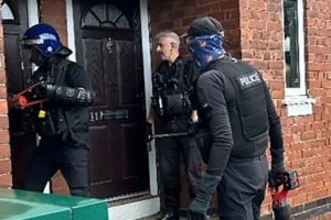 Watch: Police seize two machetes, three samurai swords and a gun in drugs crackdown