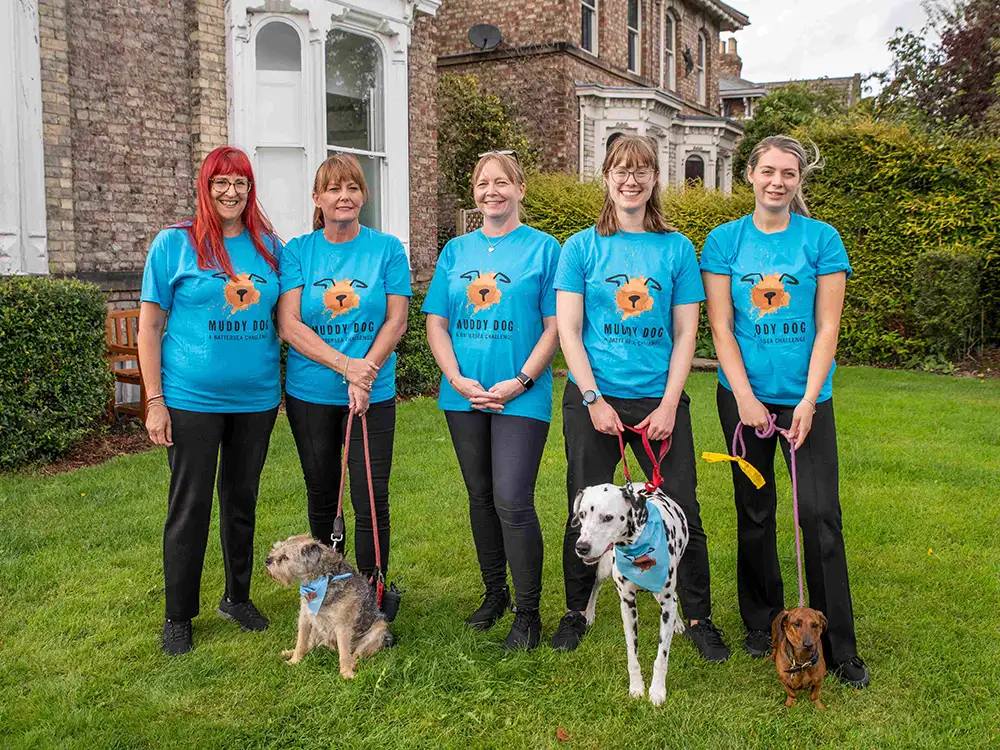 York vets practice to tackle one of the biggest obstacle courses in the UK – with their dogs