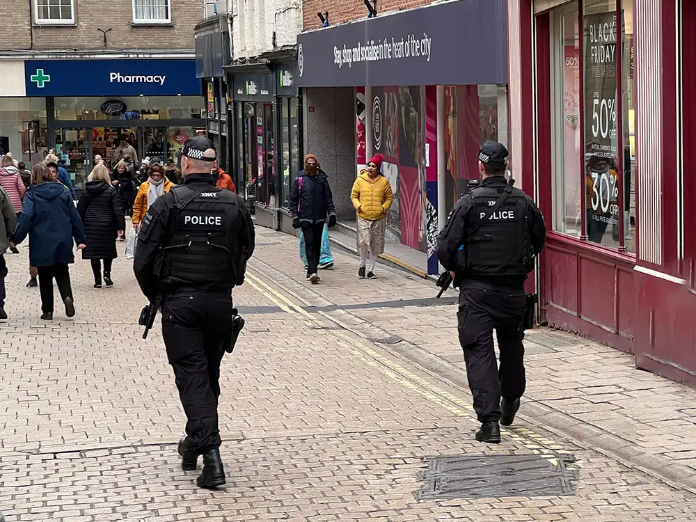 Armed officers patrol York as police ramp up Christmas security
