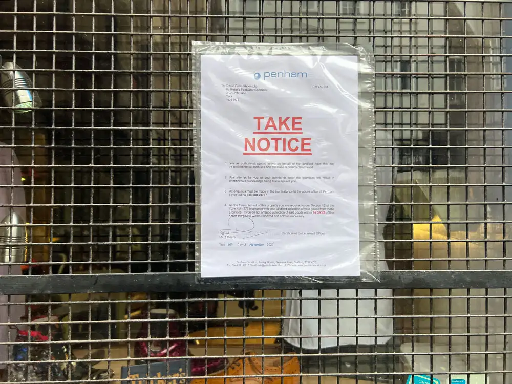 York shop closes suddenly after 50 years – due to ‘unreasonable demands by landlords’