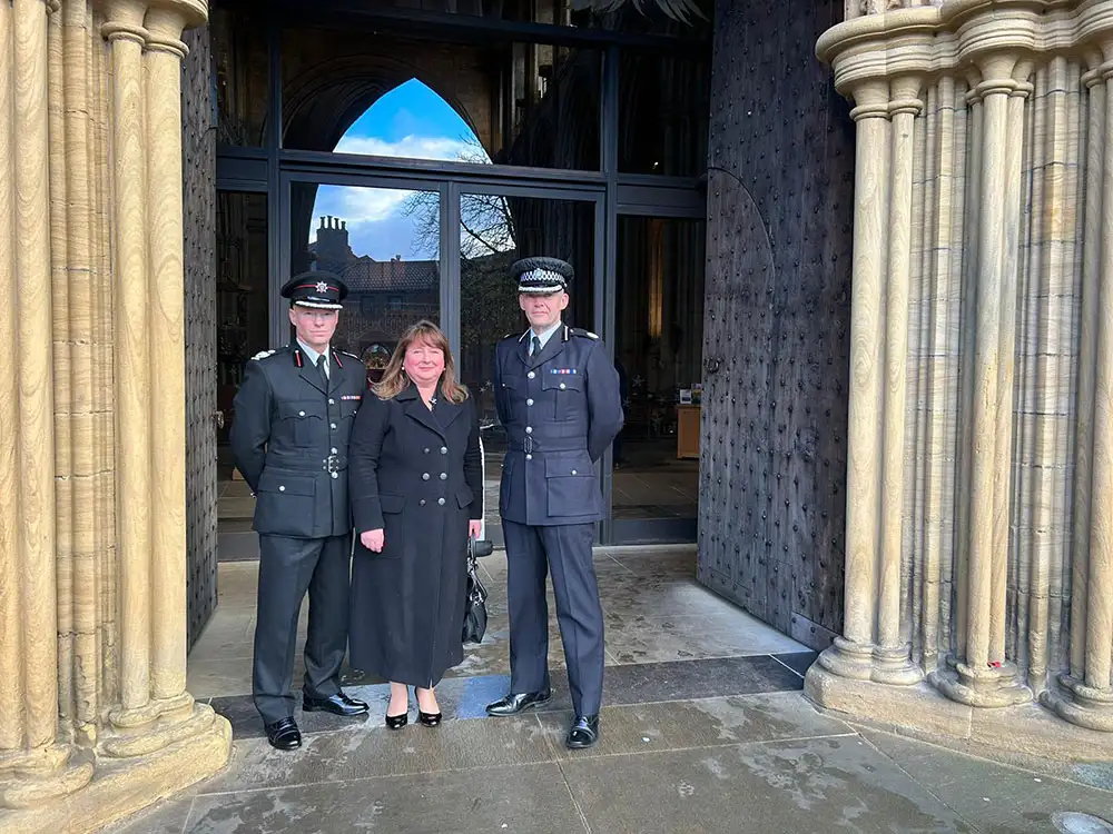 Police and fire chiefs attend service to remember those killed and injured on North Yorkshire roads