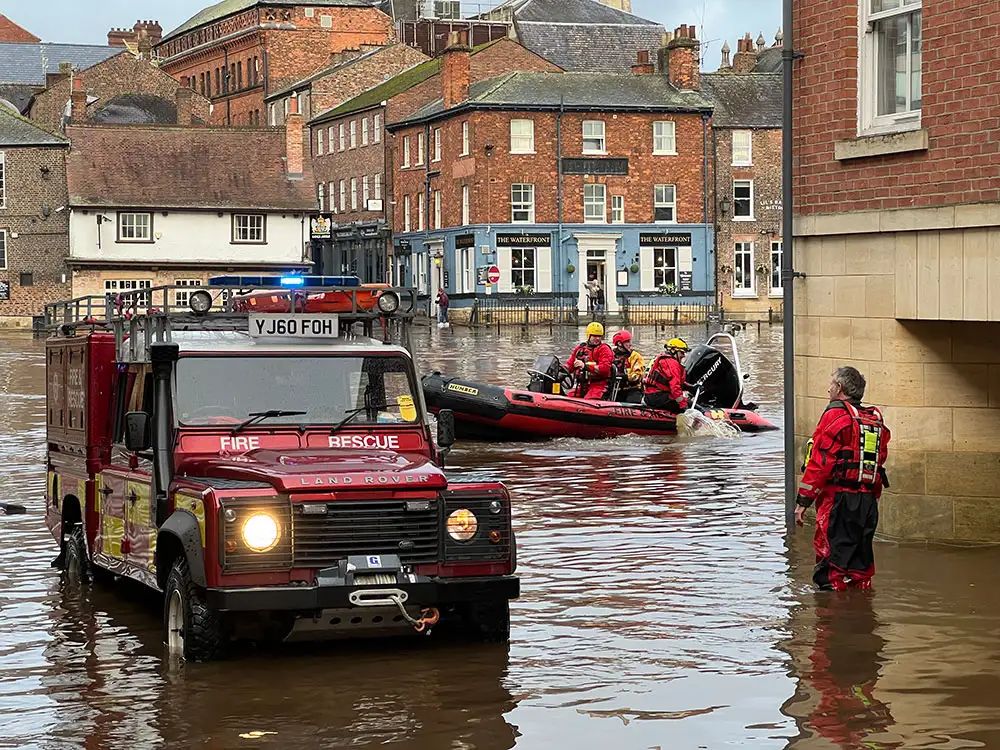 Dramatic rescue in York as man saved from swirling floodwaters ...