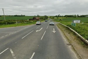 Van crashes after being forced off the road by dangerous overtake
