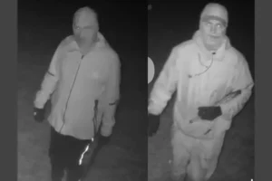 Do you know them? CCTV images of two suspects following attempt to steal vintage Land Rover