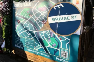 Whoops! York Christmas map gets street names wrong