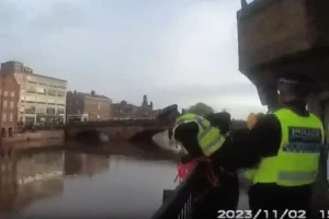 Crowds gathered to watch a man struggling in the river in York – but no one threw him a life ring