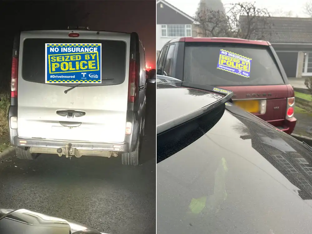 Van and car seized by police in York