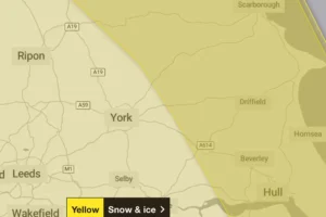 New snow and ice weather warning issued for York and North Yorkshire