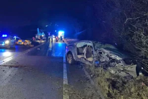 Updated: A64 reopens after serious crash – Driver arrested
