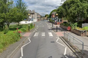 Two children nearly hit by cars next to York school