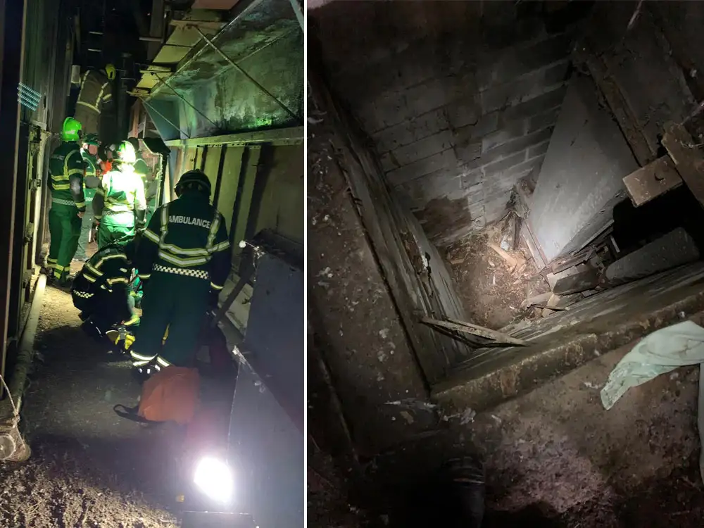 Updated: Emergency crews rescue man trapped in pit