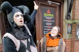 Watch: York Dungeon duo host ‘grand reopening’ for city peasants after floods recede