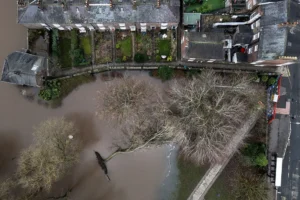 Aerial photos show the damage caused by the York floods