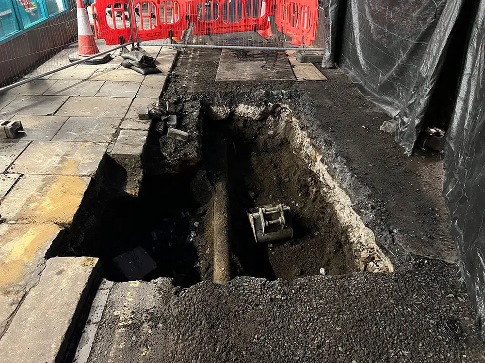 Pictures: Large hole opens up in historic York road – which is now closed to traffic
