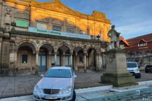 You can’t park there! Mercedes car drives into York fountain