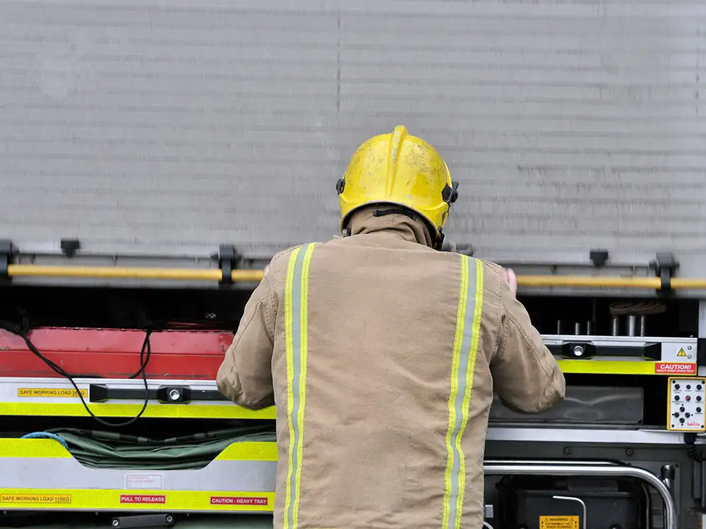 York fire crew responds to balcony fire