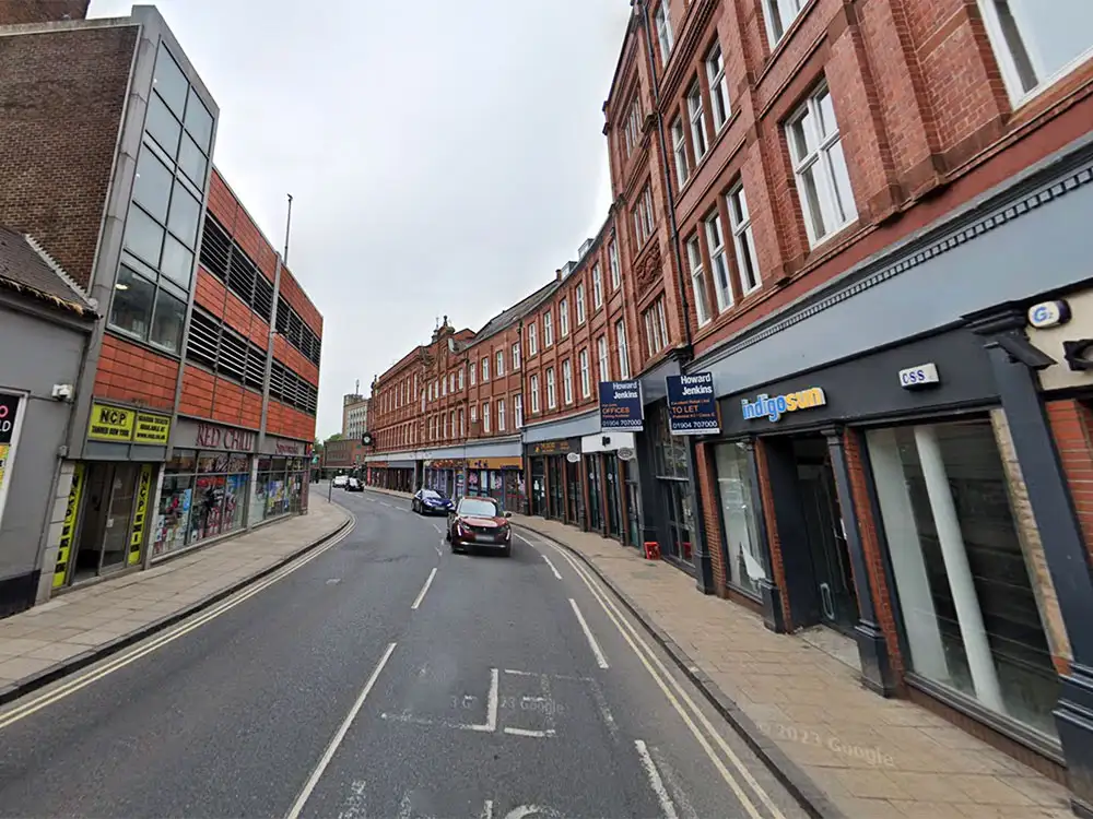 Major leak sees water pour through the ceiling at York city centre business