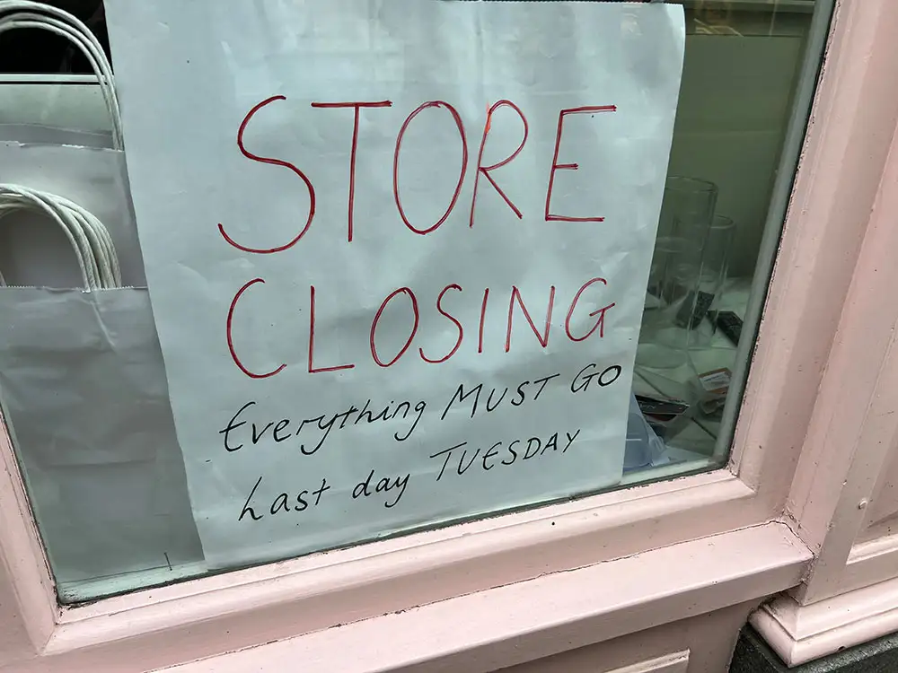 Shop on busy York street is emptied out after closing