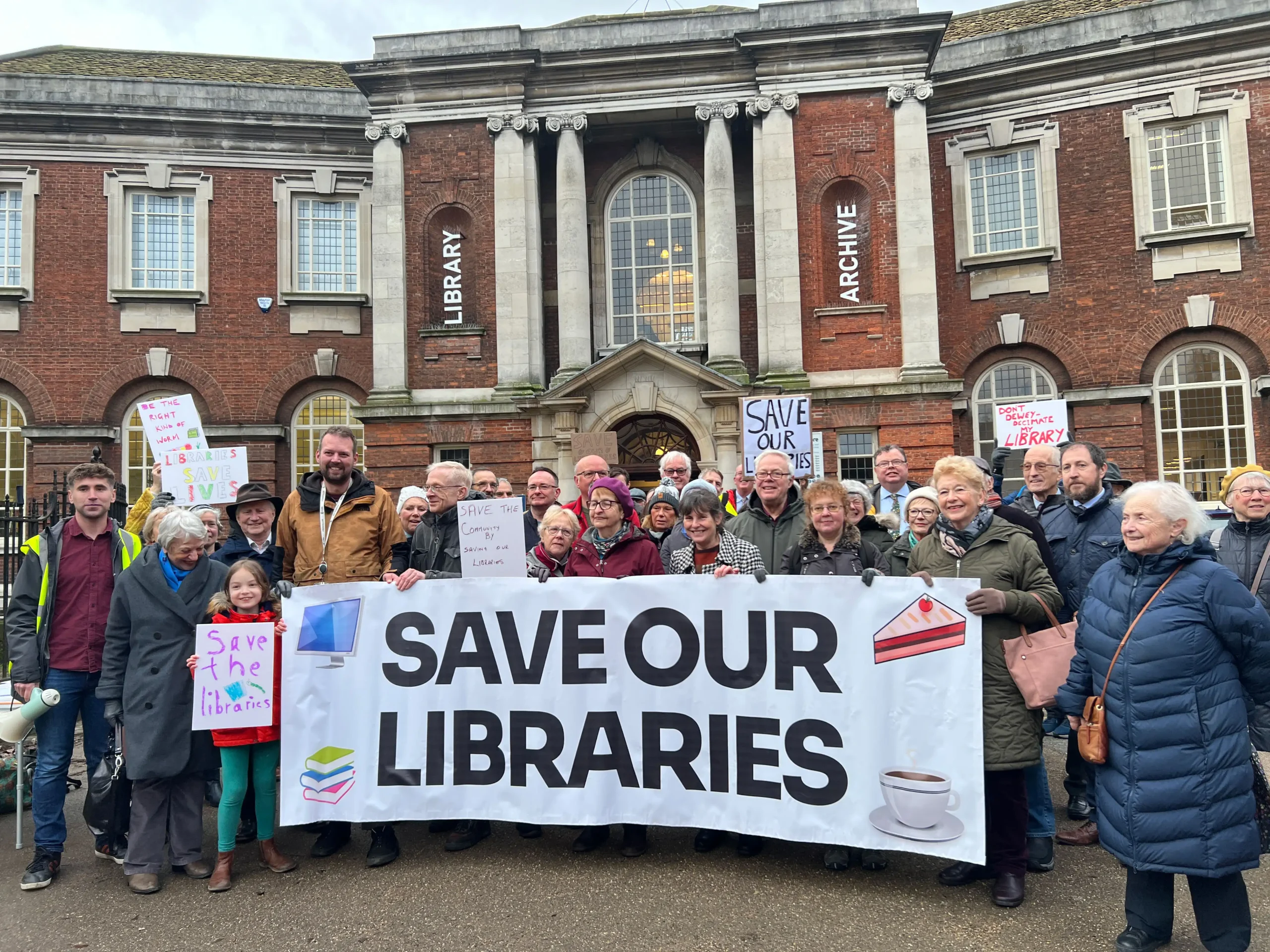 Watch: Save Our Libraries protest held in front of York Explore