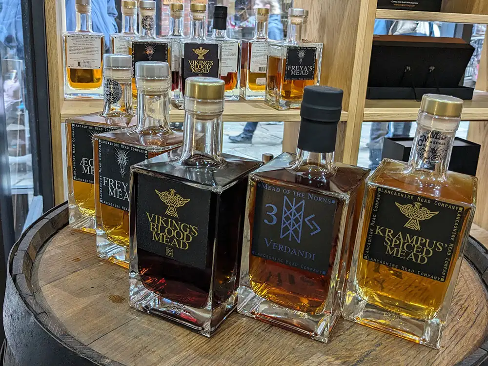 Shoppers enjoy a free taste of Viking’s Blood in York