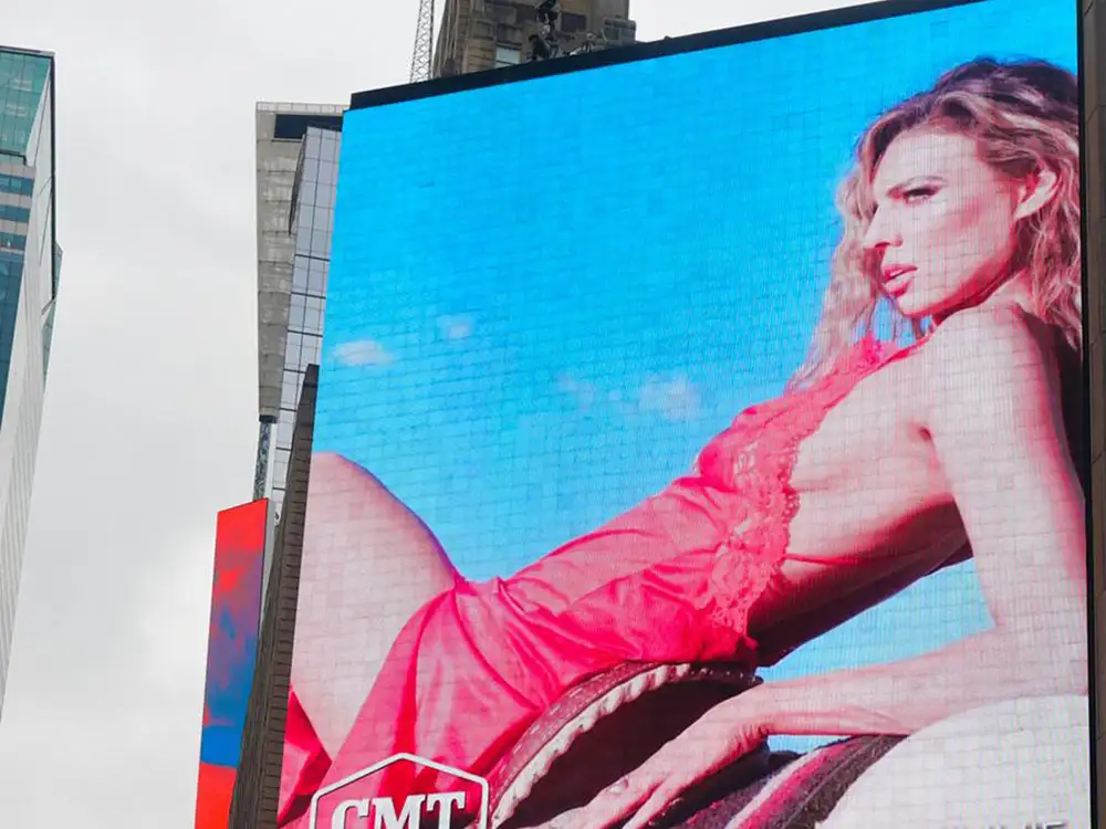 Watch: York singer makes it big in New York – on giant billboard in Times Square