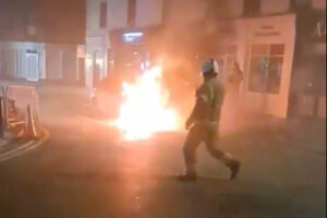 Watch: Car engulfed in flames in Selby