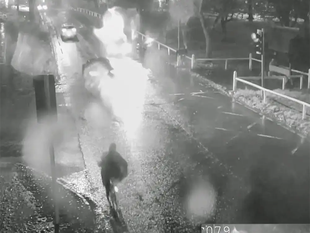 Watch: Driver ploughs into cyclist at York junction