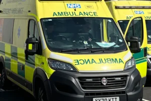 Boy’s hand trapped in play park equipment