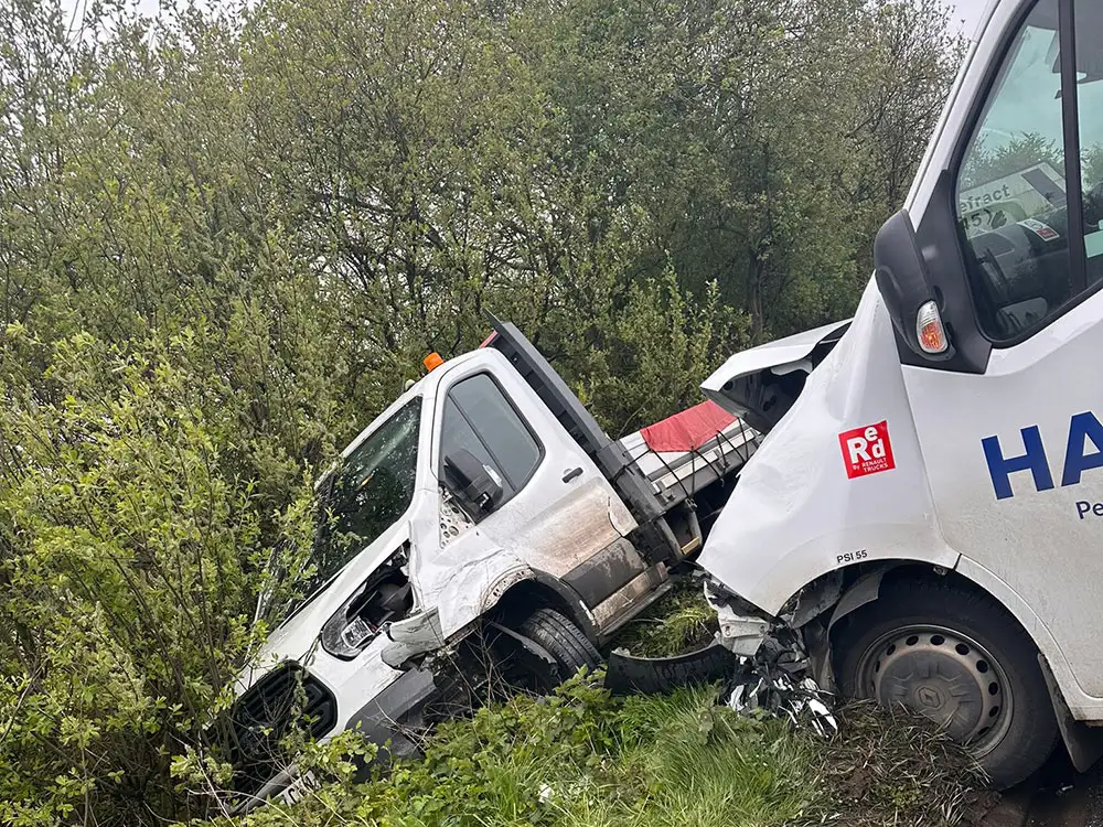 Van and minibus crash on A19 – in the same spot as HGV smash two weeks ago