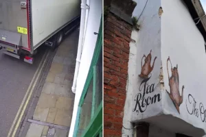 Lorry hits and damages 700-year-old York building