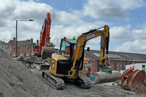 Pictures: York bridge closed – huge earthworks underway