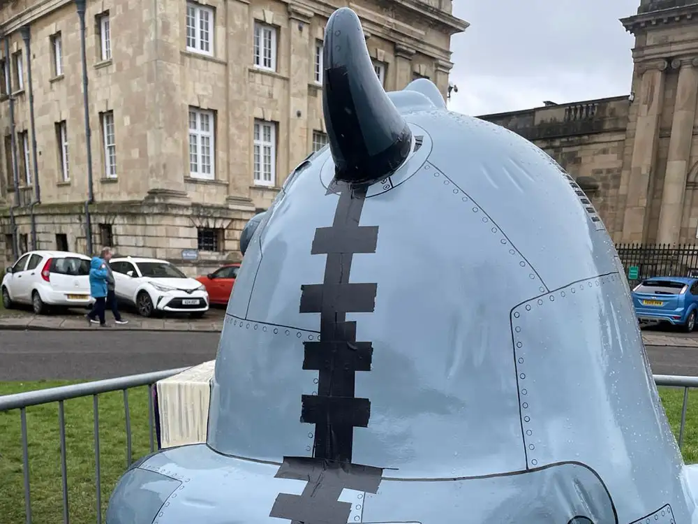 Gang caught on CCTV attacking Snook in York – as sculptures and benches damaged