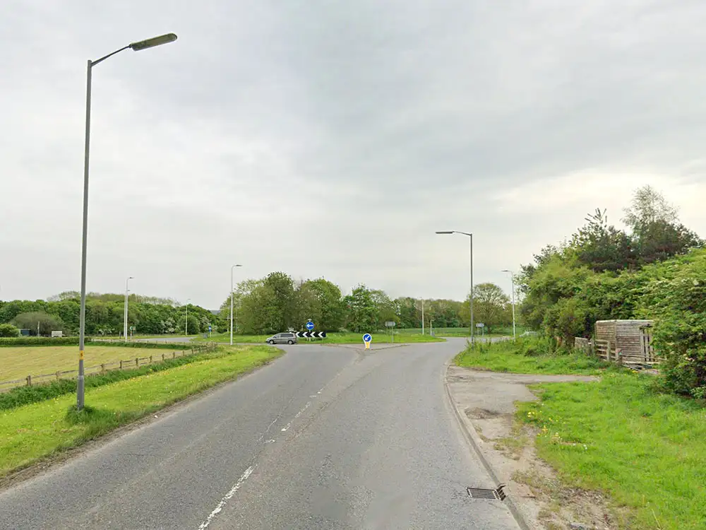 Car ends on its side after North Yorkshire crash