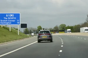 Lorry fire partially closes A1M in North Yorkshire