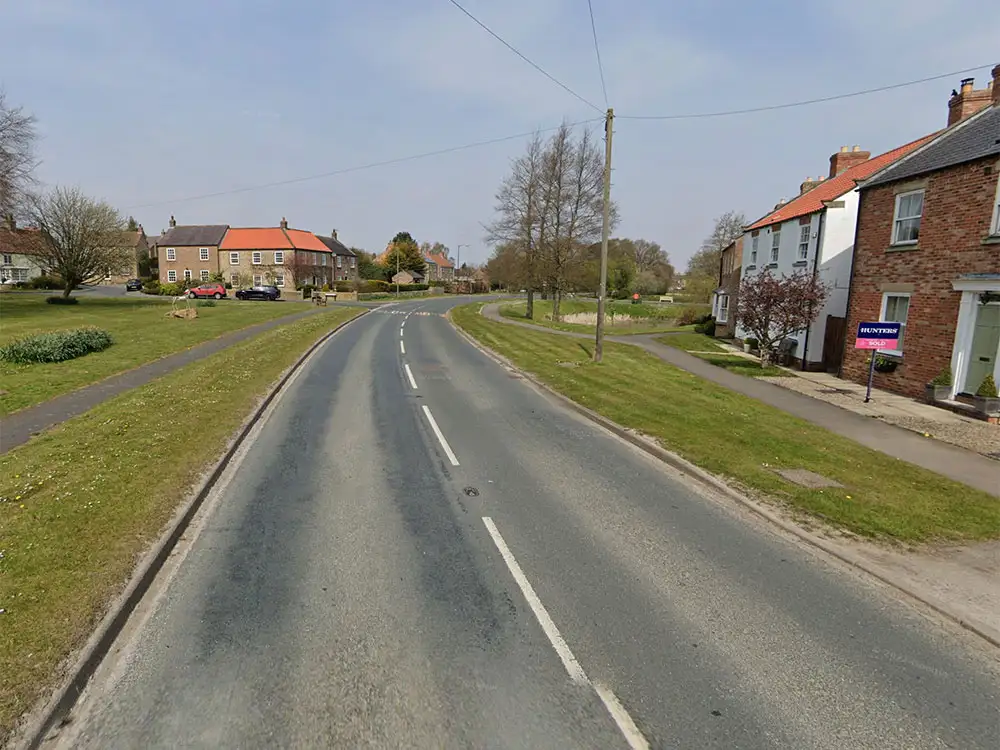 Biker airlifted to hospital after crash in North Yorkshire village