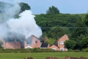 Home hit by lightning in village near York