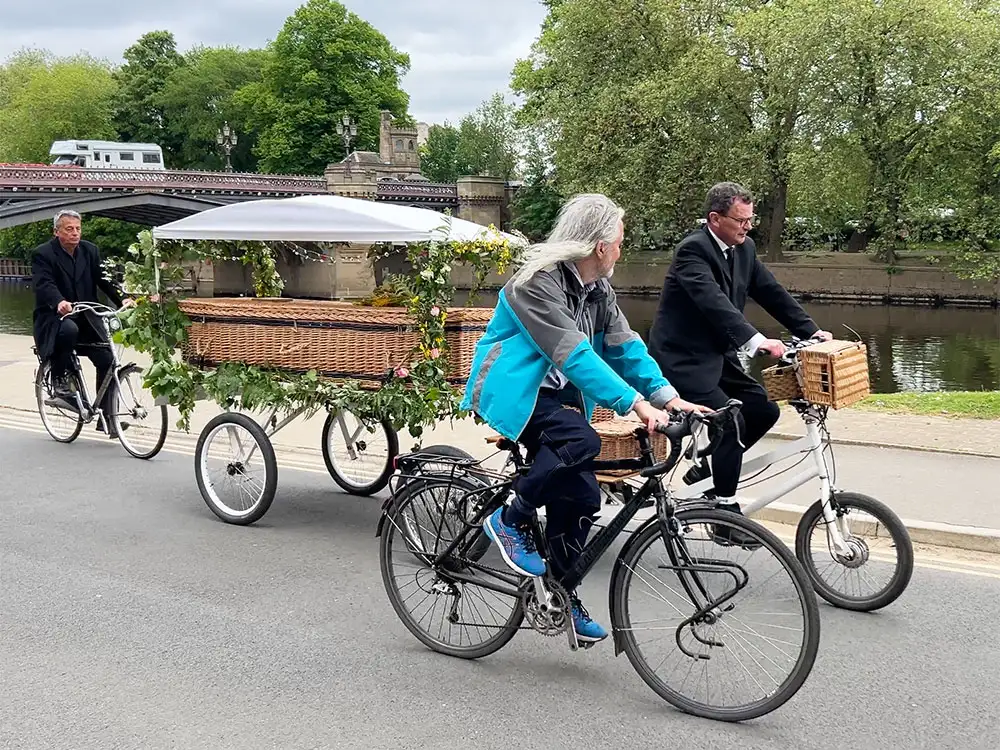 Watch: Friends form cycle funeral cortege for ‘deeply-loved’ York man
