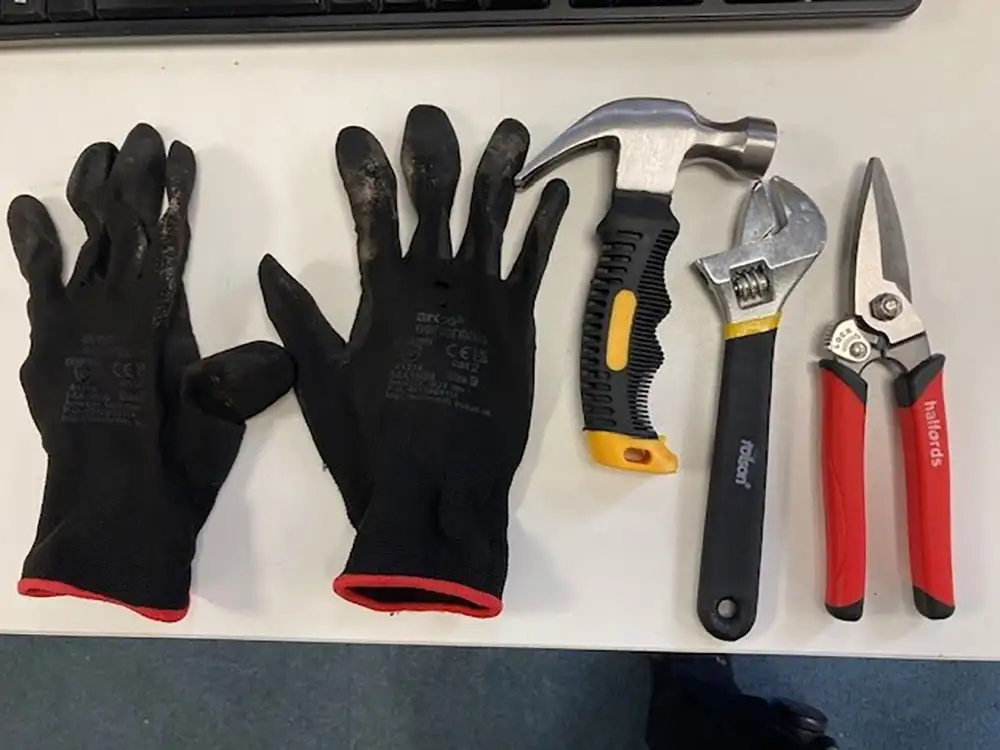 Items seized by police after youths spotted trying car doors in York