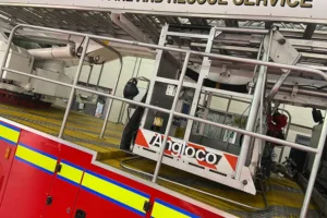 Man and dog rescued by fire crews after getting stuck in water