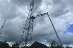 Emergency crews rescue person stuck up radio mast in North Yorkshire