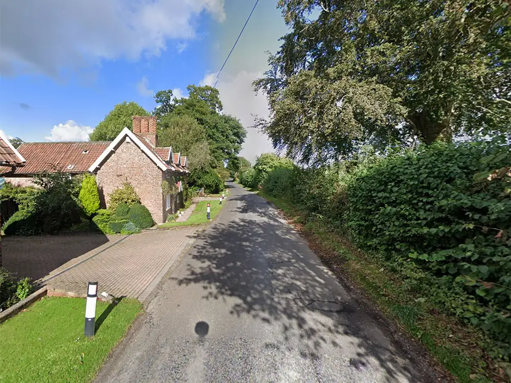 Tractor catches fire on narrow road near York