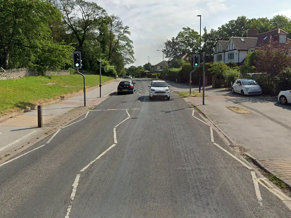 Car crashes into traffic lights in York