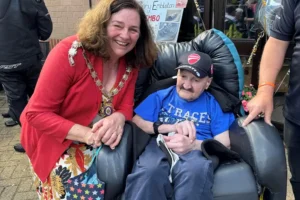 Hundreds of bikers celebrate 70th birthday of ‘legendary racer’