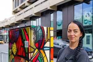 York street reveals its new look with stained-glass inspired art project
