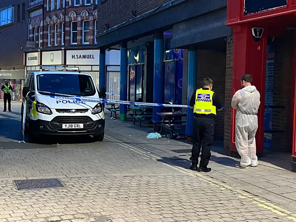 Police incident in York – Cordon on city centre street